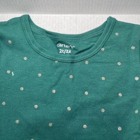 Carters Dark Green Tulle Dress Size 2t - Picture 3 of 4